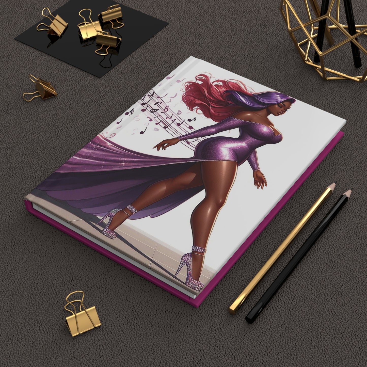 B.M.D Queen Walking to the Beat of Her Own Drum, Hardcover Journal