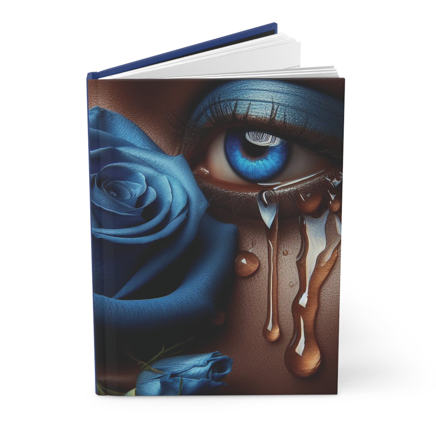 B.M.D TEARS that grew the ROSE Hardcover Journal Matte (edition 10 blue)