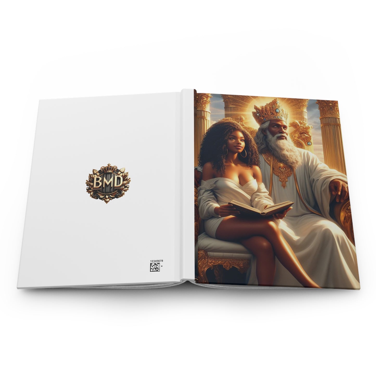 B.M.D God and Me Majestic Hardcover Journal for Creatives, Inspiration Journal, Gift for Writers, Artistic Notebook, Meditation and Reflection (pic 1)