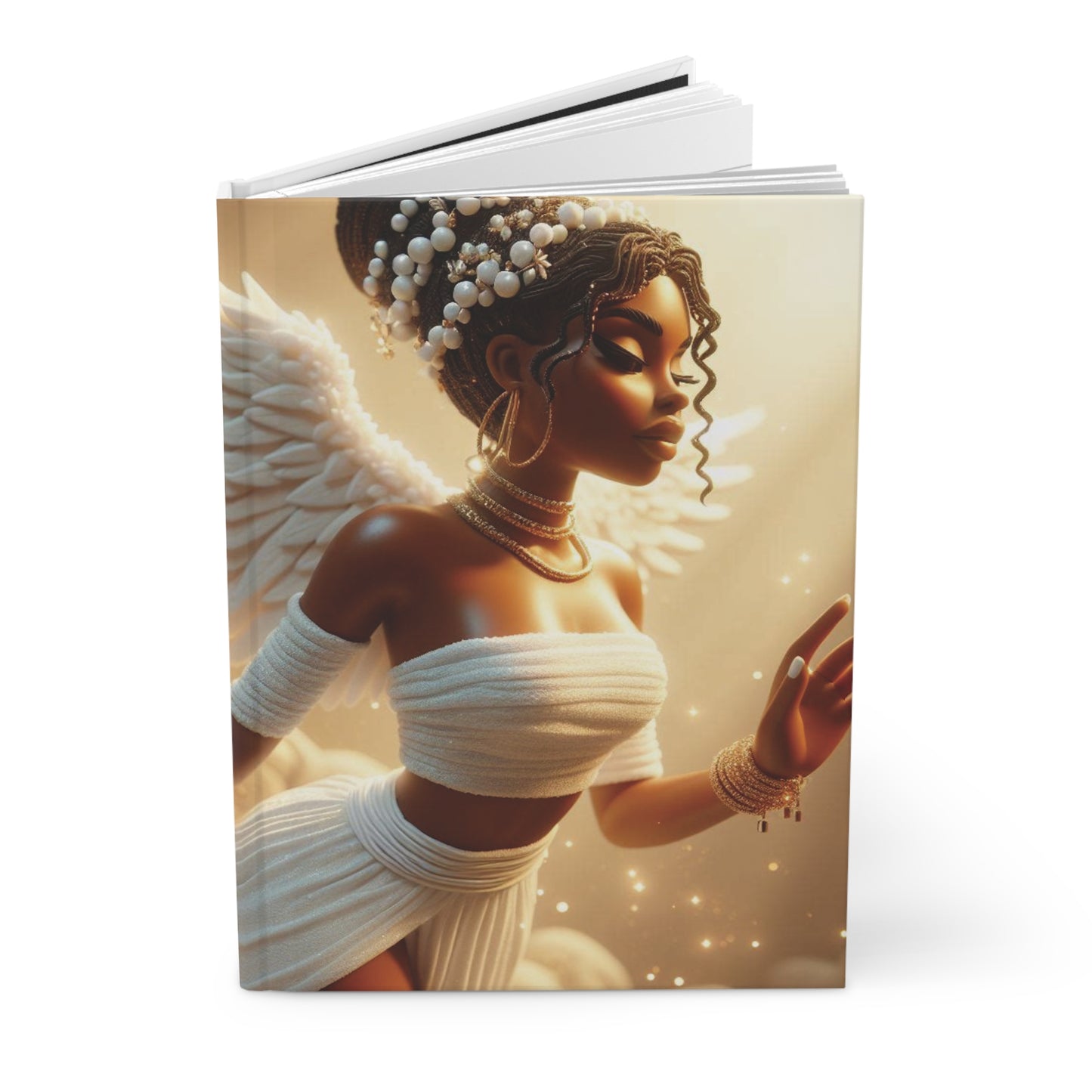 B.M.D Elegant Afrocentric Hardcover Journal, Inspirational Notebook, Gift for Her, Writing Journal, Ethereal Art Design (pic 6)