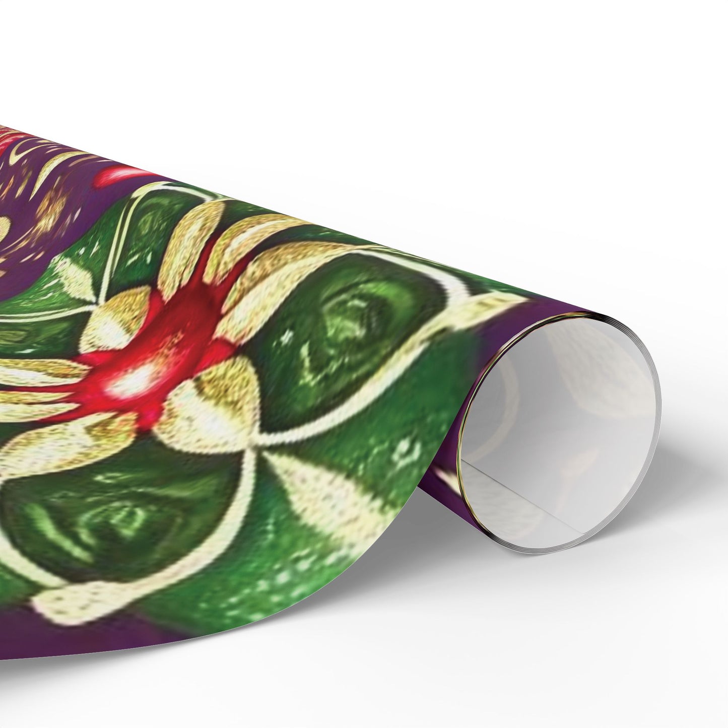 B.M.D Holiday Snowflake Wrapping Paper — Festive Gold & Jewel-Tone Gift Wrap