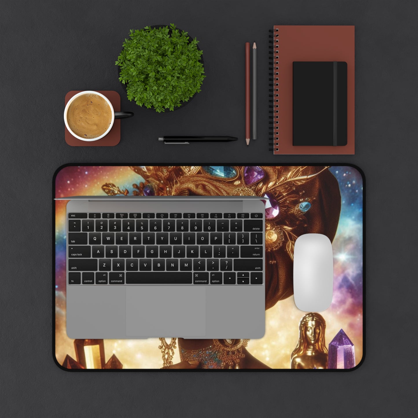 B.M.D Vibrant Rainbow Desk Mat - B.M.D. Dance Vibe, Home Office Decor, Motivational Gift, Gaming Accessory, Student Essential