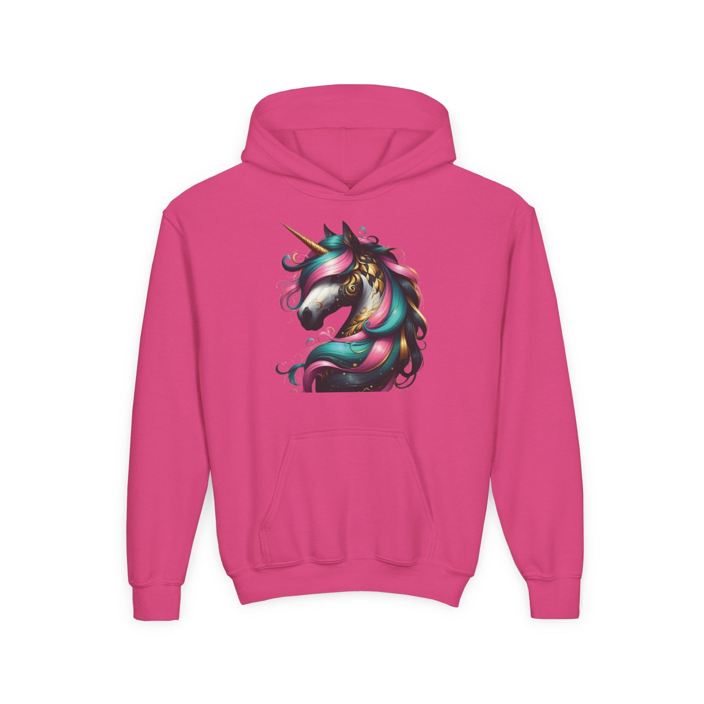 B.M.D Whimsical Unicorn Youth Hoodie, Adorable Kids Sweatshirt, Perfect for Birthdays, Gift for Unicorn Lovers, Cozy Pullover