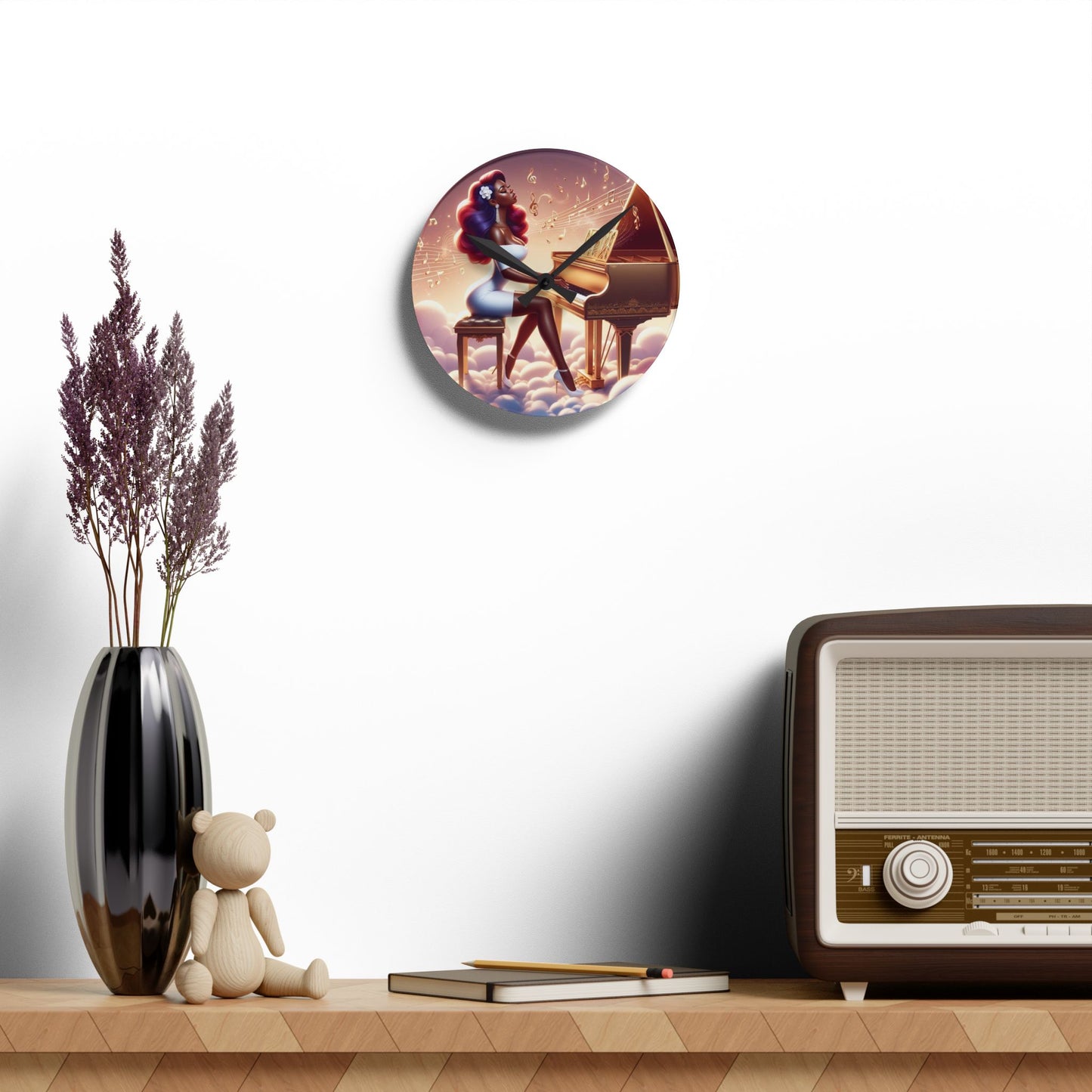 B.M.D Timeless Music Acrylic Wall Clock (edition 1)