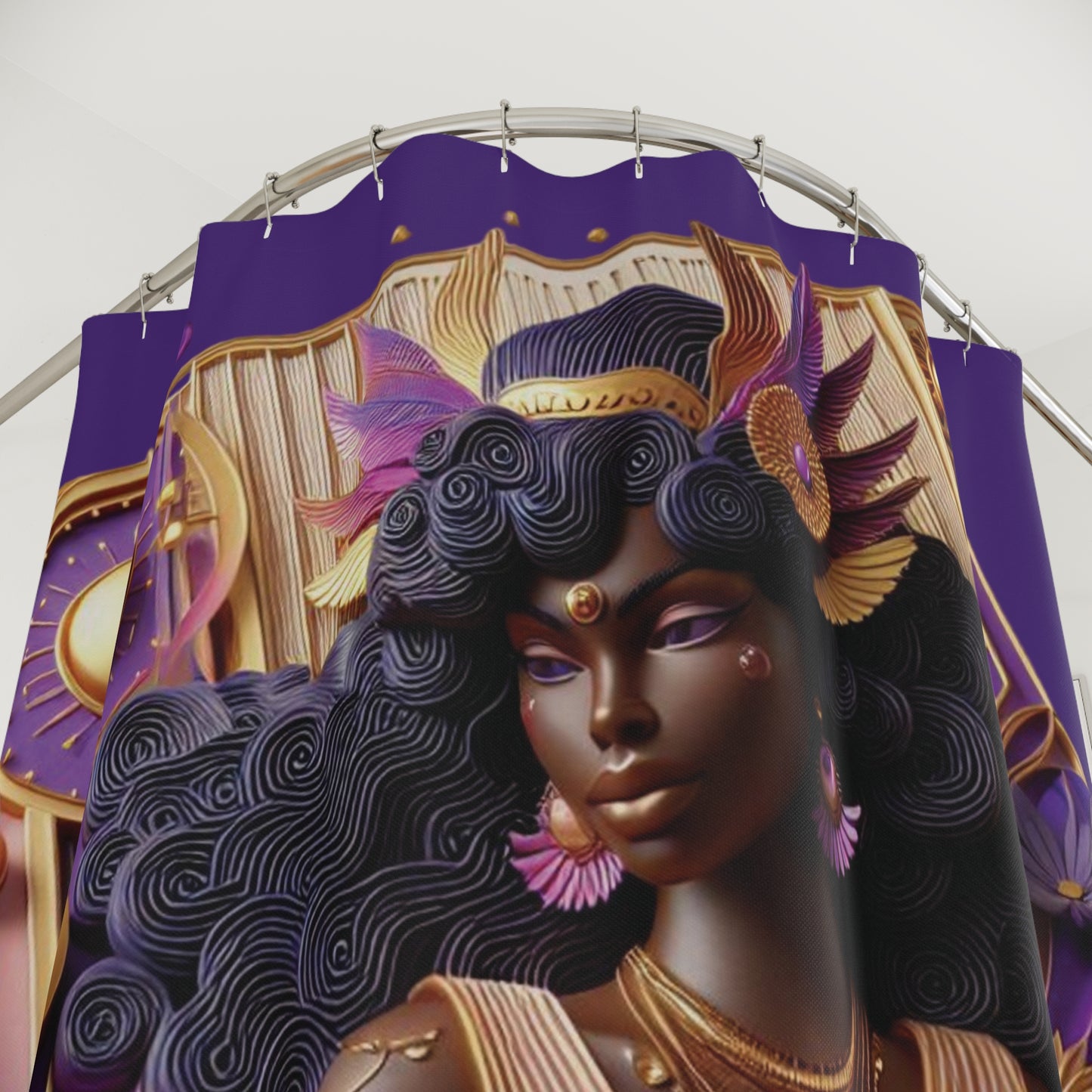 B.M.D Celestial Goddess Shower Curtains (purple)