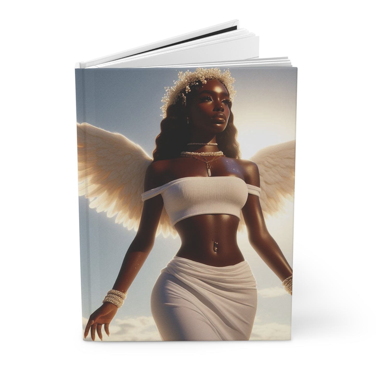 B.M.D Elegant Afrocentric Hardcover Journal, Inspirational Notebook, Gift for Her, Writing Journal, Ethereal Art Design (pic 5)