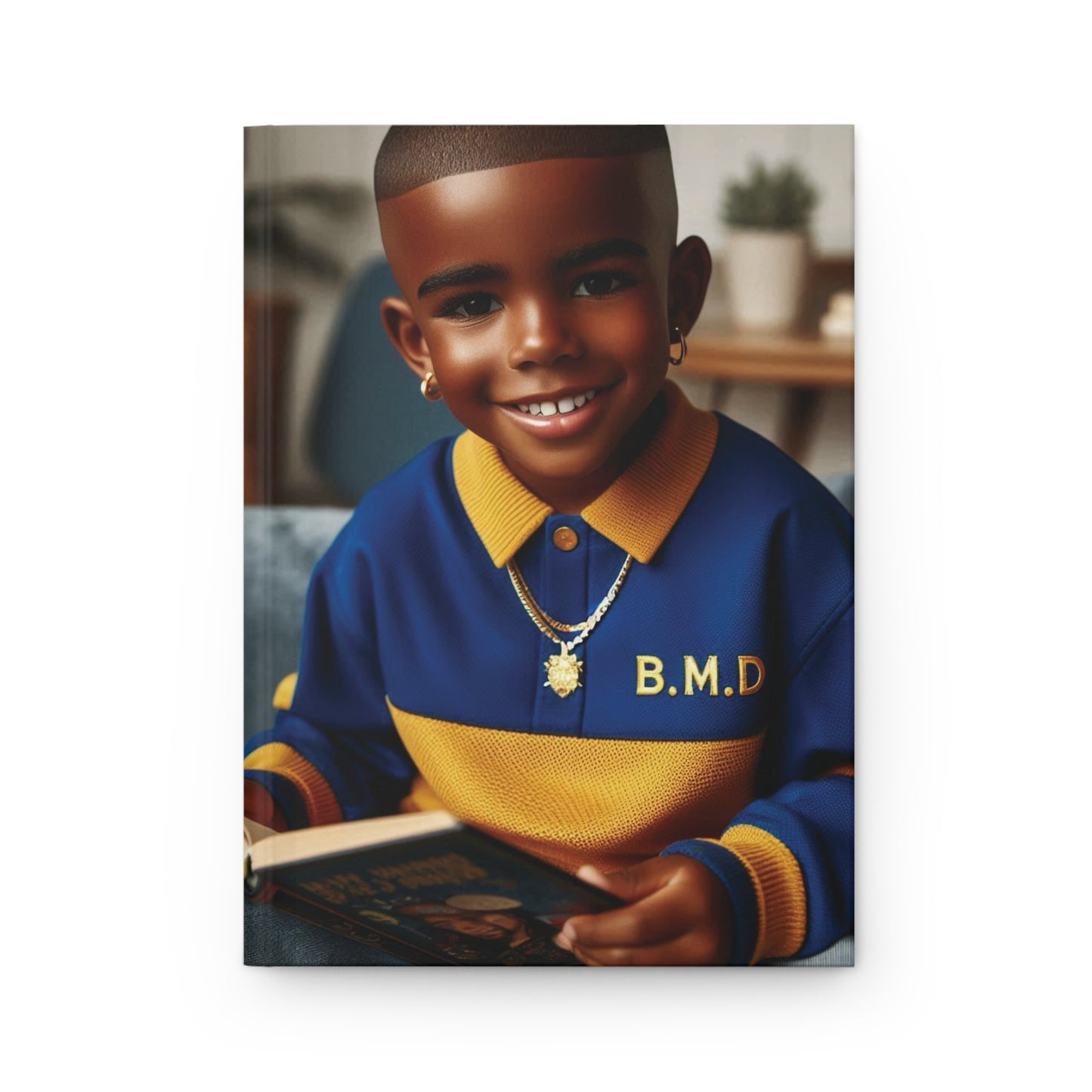 B.M.D Stylish Hardcover Journal for Kids, Boys' Diary, Fun School Supplies, Personal Notebook, Unique Gift for Young Writers (pic 3 blue)
