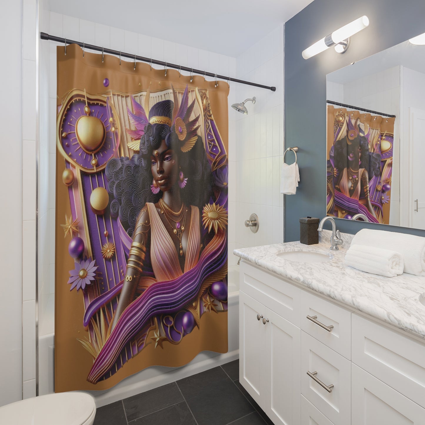 B.M.D Celestial Goddess Shower Curtains (tan)