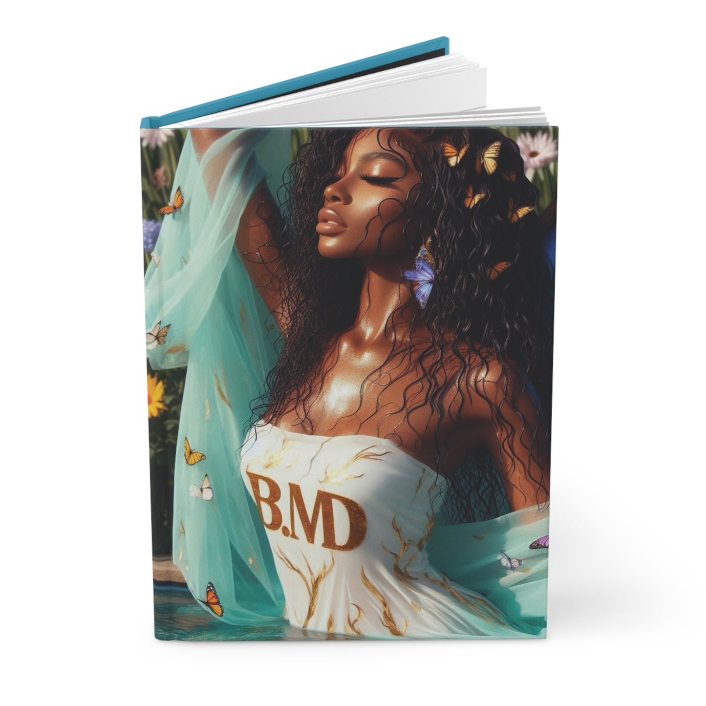 B.M.D Butterfly Journal, Transformation Diary, Beautiful Notebook, Personal Growth Gift, Inspirational Journal, Empowerment (pic 1 turq)