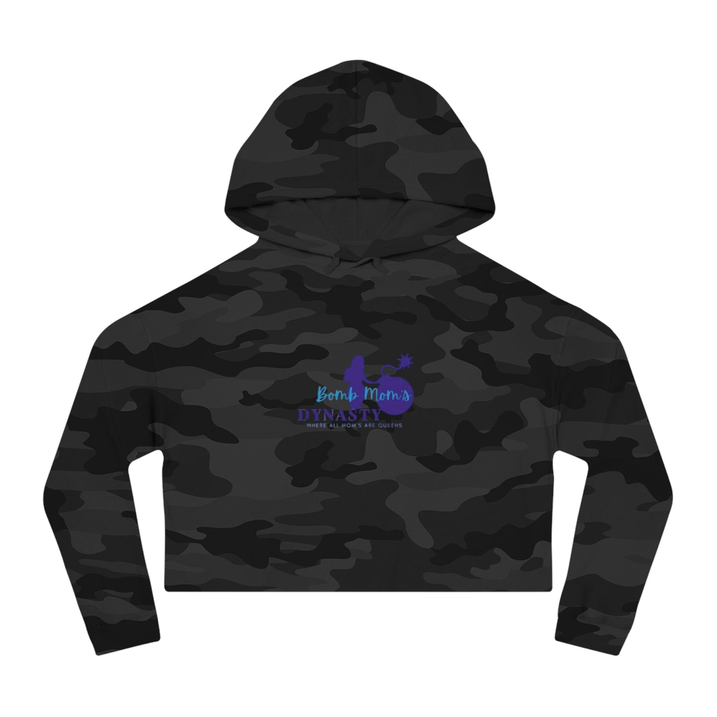 B.M.D Womens Cropped Hoodie with 'Born to Be a Dynasty' - Trendy Athleisure Top, Casual Wear, Gift for Fashion Lovers, Cozy Sweatshirt