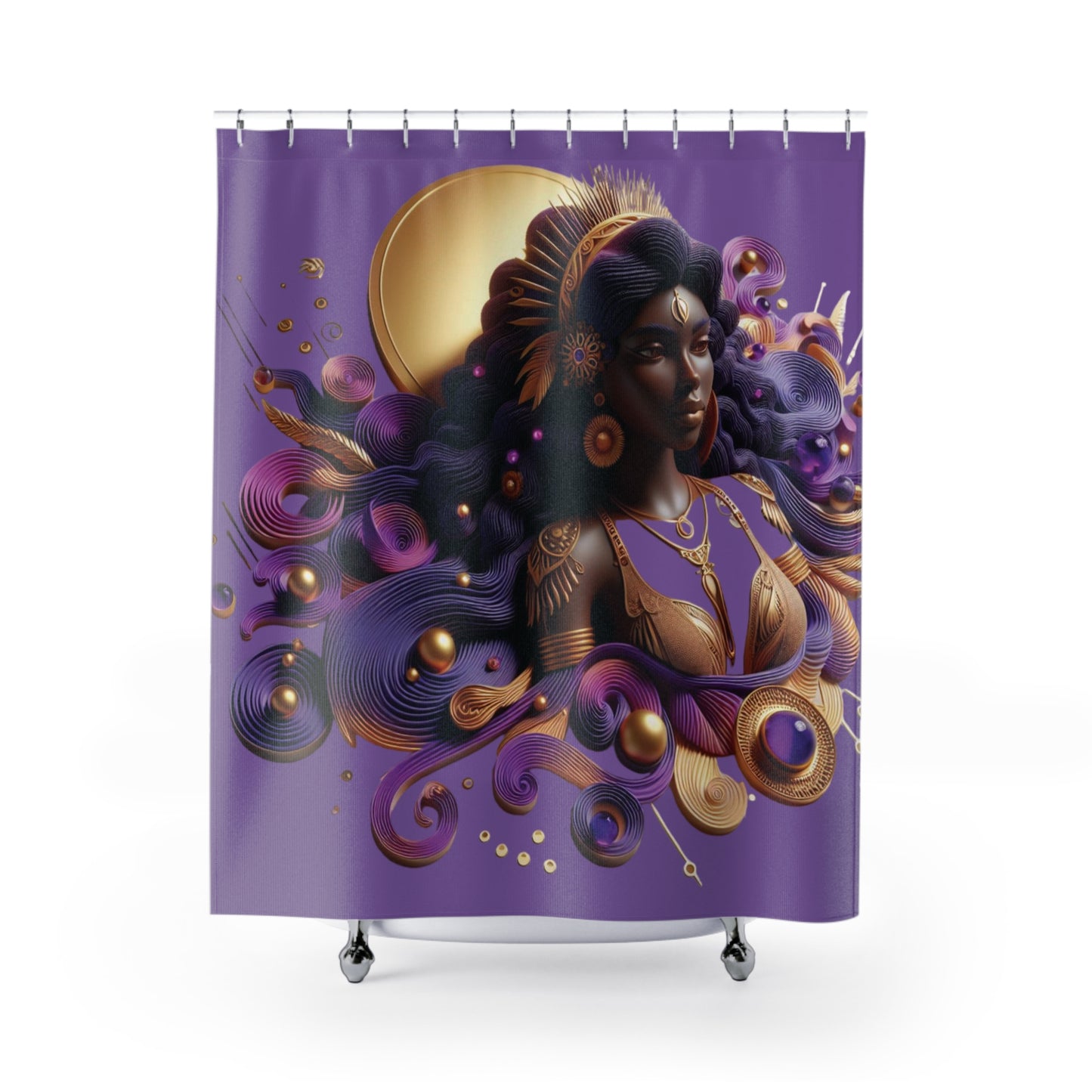 B.M.D Celestial Goddess Shower Curtains (lavender)