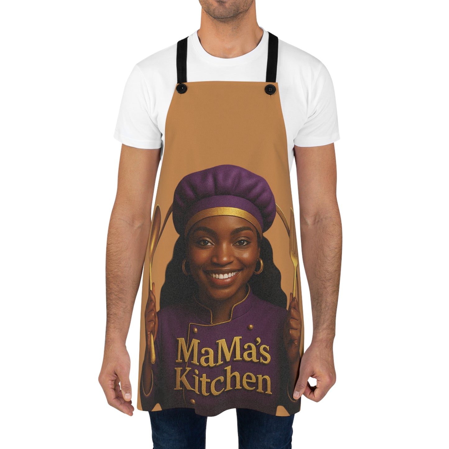 MaMa's Kitchen Apron, 1, Chef Apron for Home Cooking, Gift for Food Lovers, Personalized Kitchen Decor, Unique Cooking Accessory