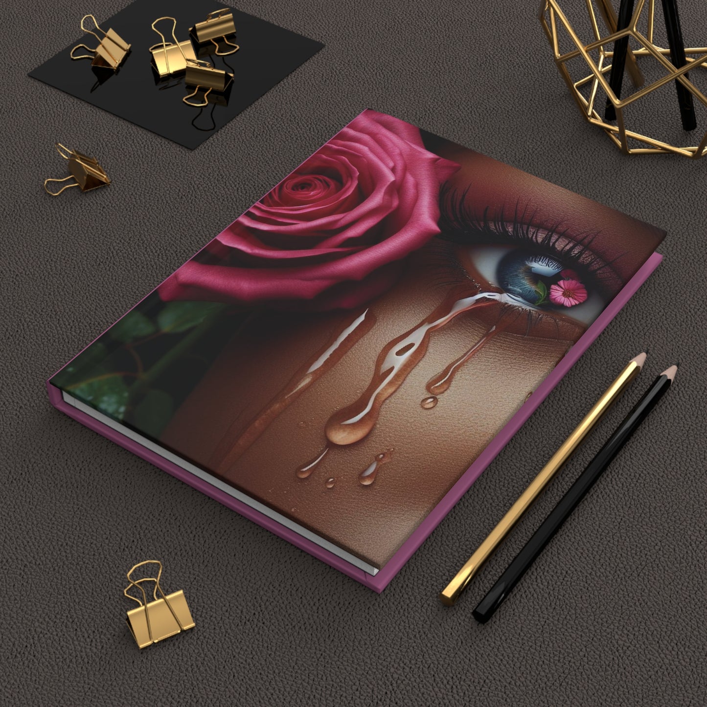 B.M.D TEARS that grew the ROSE Hardcover Journal Matte (edition 5 pink)