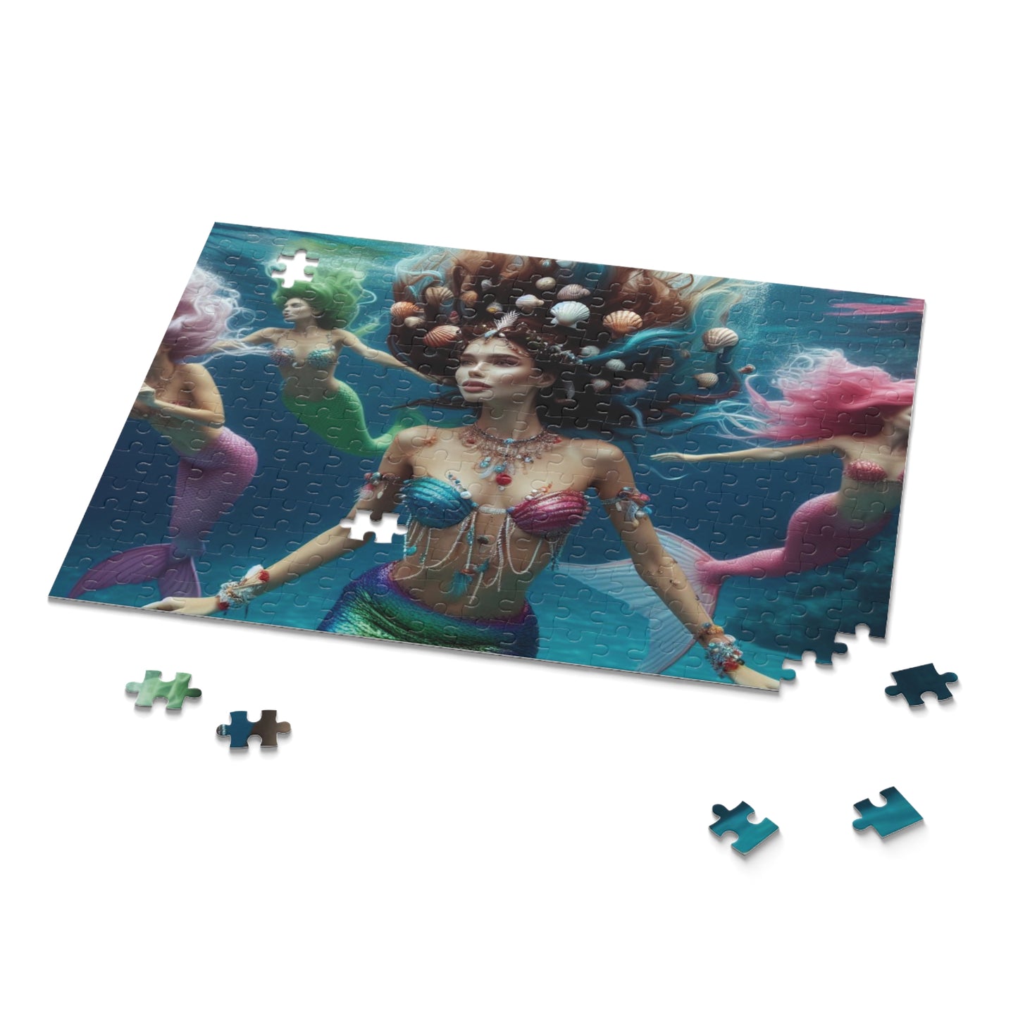 B.M.D Mermaid Haven Puzzle (120, 252, 500pc) - Ocean Fantasy Jigsaw, Sea Life Puzzle, Relaxing Art Activity, Unique Gift Idea, Underwater