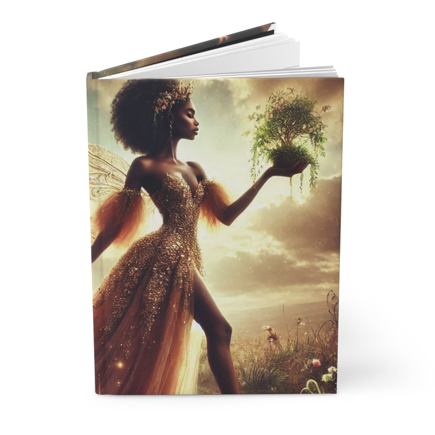 B.M.D Enchanted Fairy Hardcover Journal, Ethereal Journal for Dreamers, Gift for Writers, Fantasy Notebook, Magical Diary (pic 1)