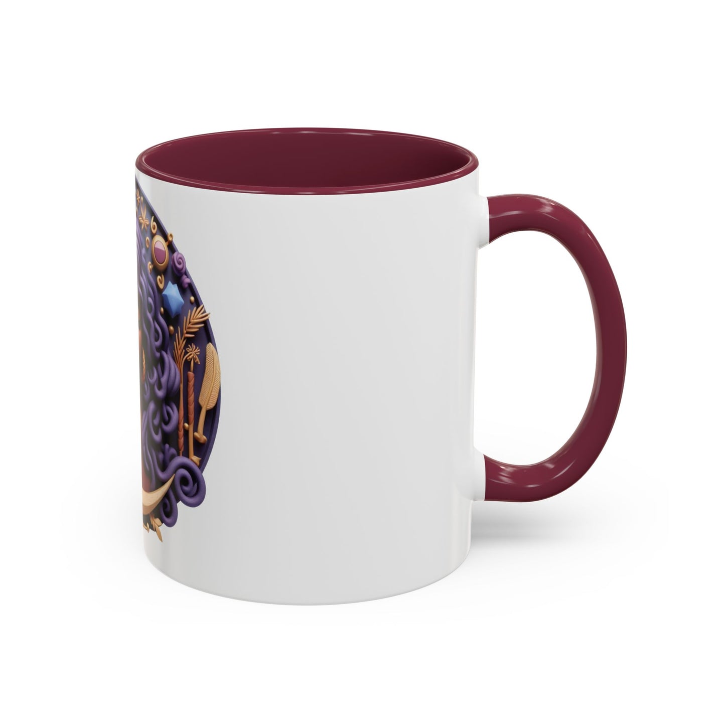 B.M.D Colorful Moon Goddess Mug - Bohemian Coffee Cup, Celestial Art Drinkware, Unique Gift for Her, Astrology Lover, 11oz & 15oz Varieties