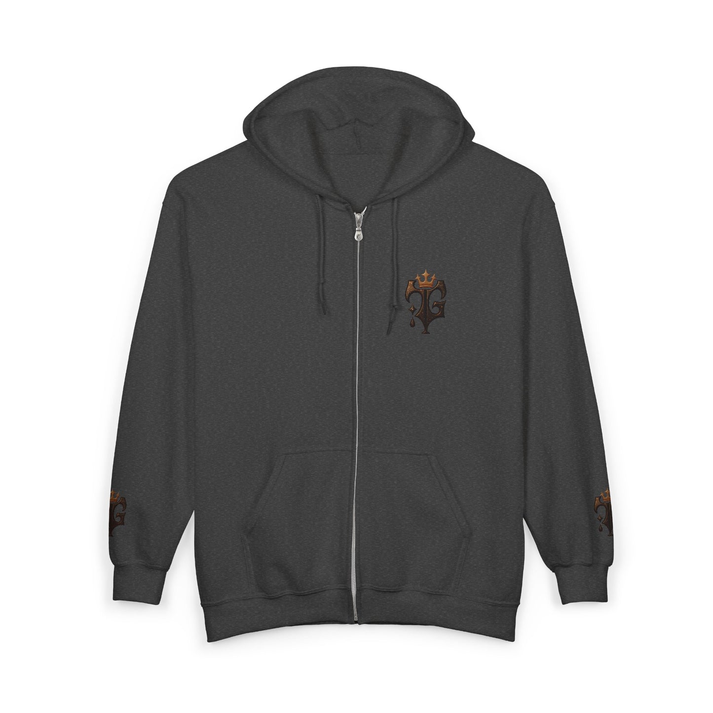 B.M.D Crowned Unisex Hoodie, Cool Full Zip Hoodie (logo 2)