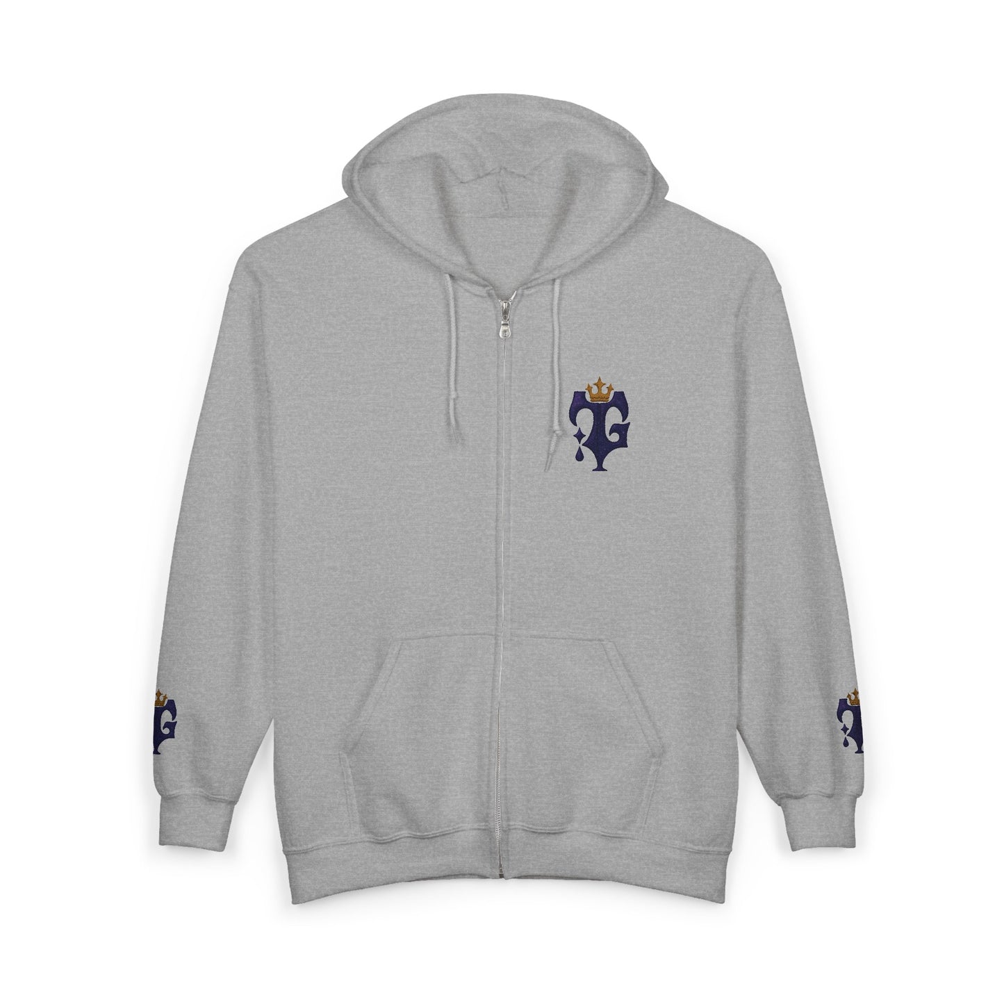 B.M.D Crowned Unisex Hoodie, Cool Full Zip Hoodie (logo 1)
