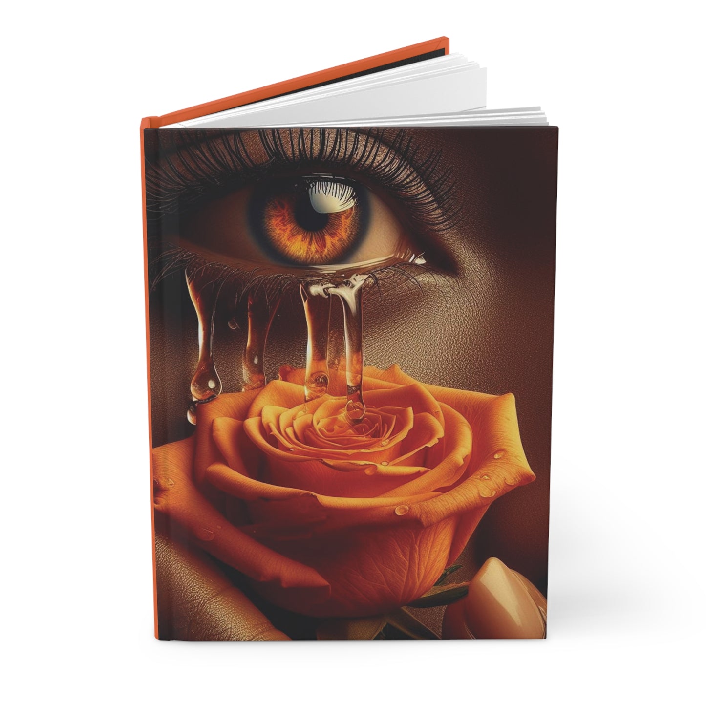 B.M.D TEARS that grew the ROSE Hardcover Journal Matte (edition 2 orange)