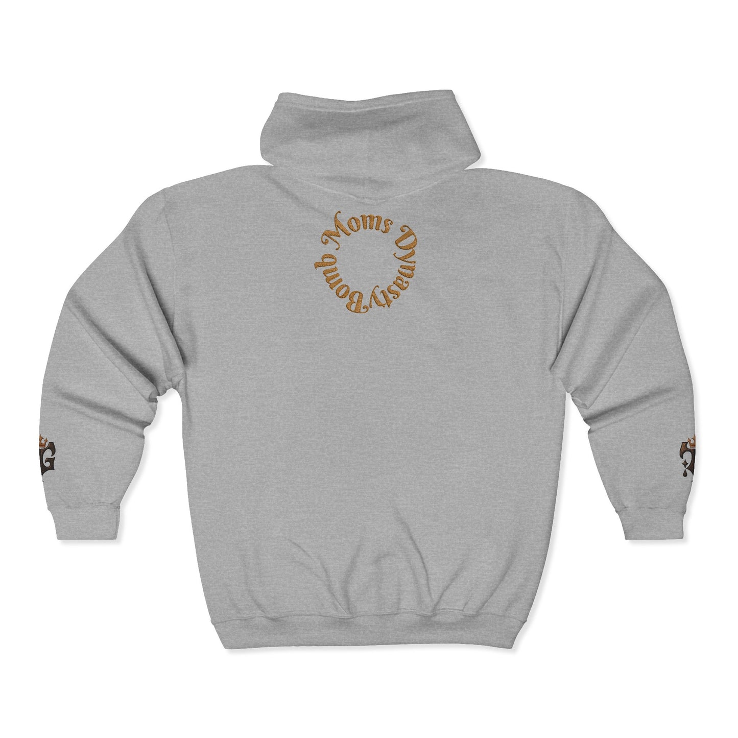 B.M.D Crowned Unisex Hoodie, Cool Full Zip Hoodie (logo 2)