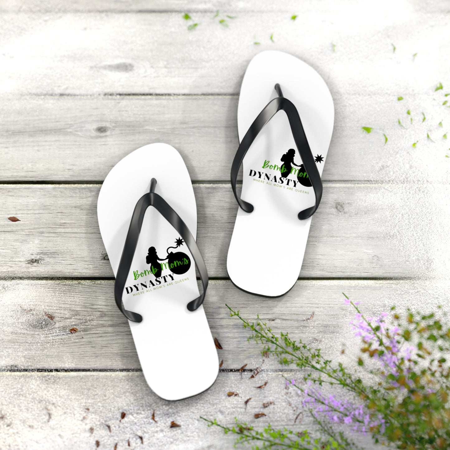 B.M.D Beach Dynasty Flip Flops, Summer Footwear, Casual Sandals, Vacation Essentials, Cute Beach Wear, Poolside Accessories (green)