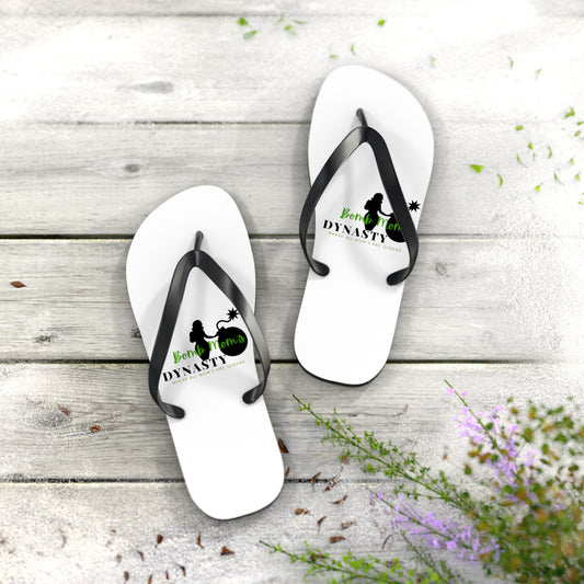 B.M.D Beach Dynasty Flip Flops, Summer Footwear, Casual Sandals, Vacation Essentials, Cute Beach Wear, Poolside Accessories (green)