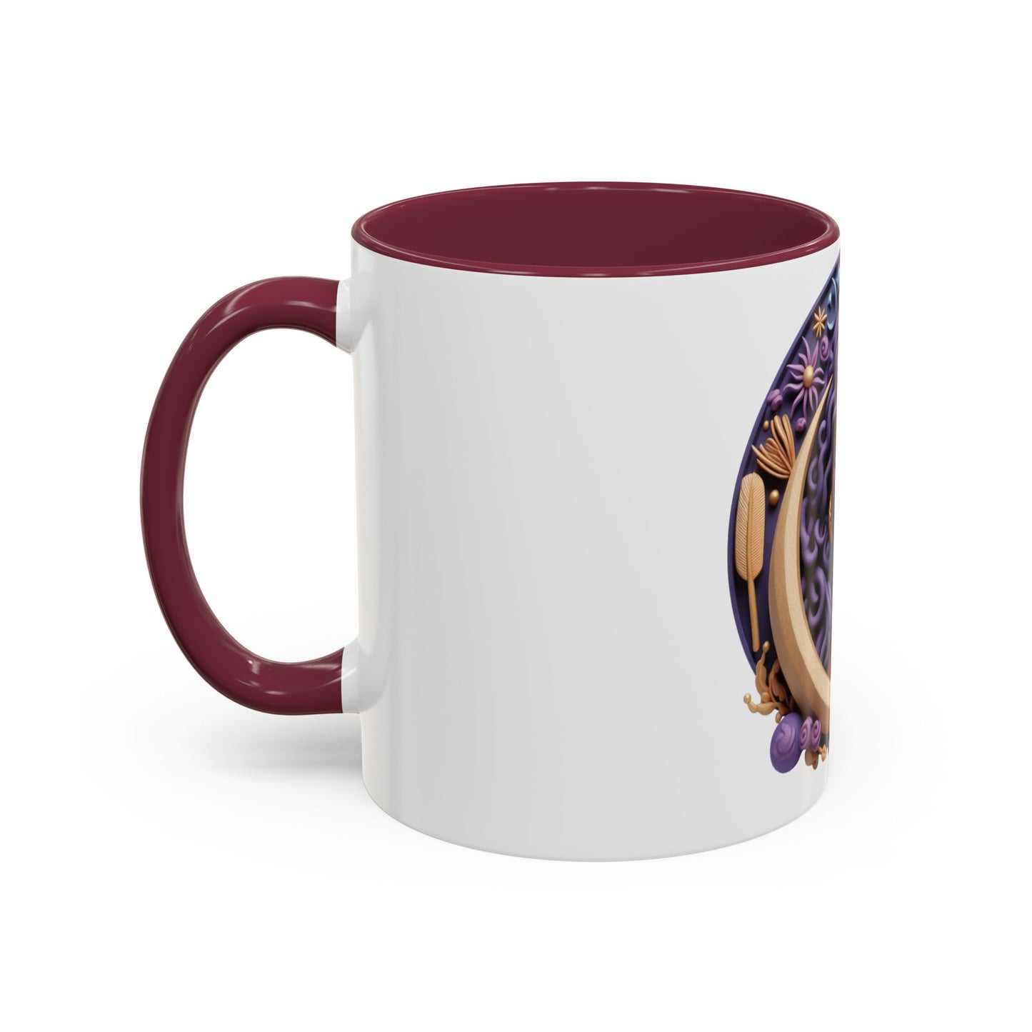 B.M.D Colorful Moon Goddess Mug - Bohemian Coffee Cup, Celestial Art Drinkware, Unique Gift for Her, Astrology Lover, 11oz & 15oz Varieties