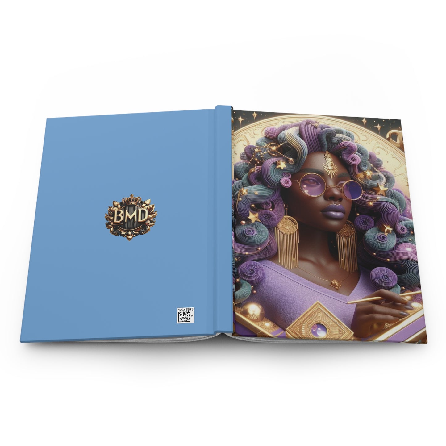 B.M.D Cosmic Supreme Ethereal Goddess Hardcover Journal for Creative Souls, Soulmate Gifts, Inspirational Diary, Writing Journal, Unique Notebooks, Personalized Gifts (pic 1)