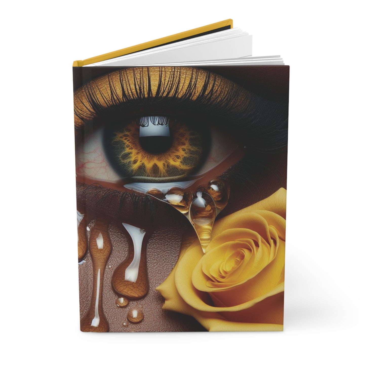B.M.D TEARS that grew the ROSE Hardcover Journal Matte (edition 11 yellow)