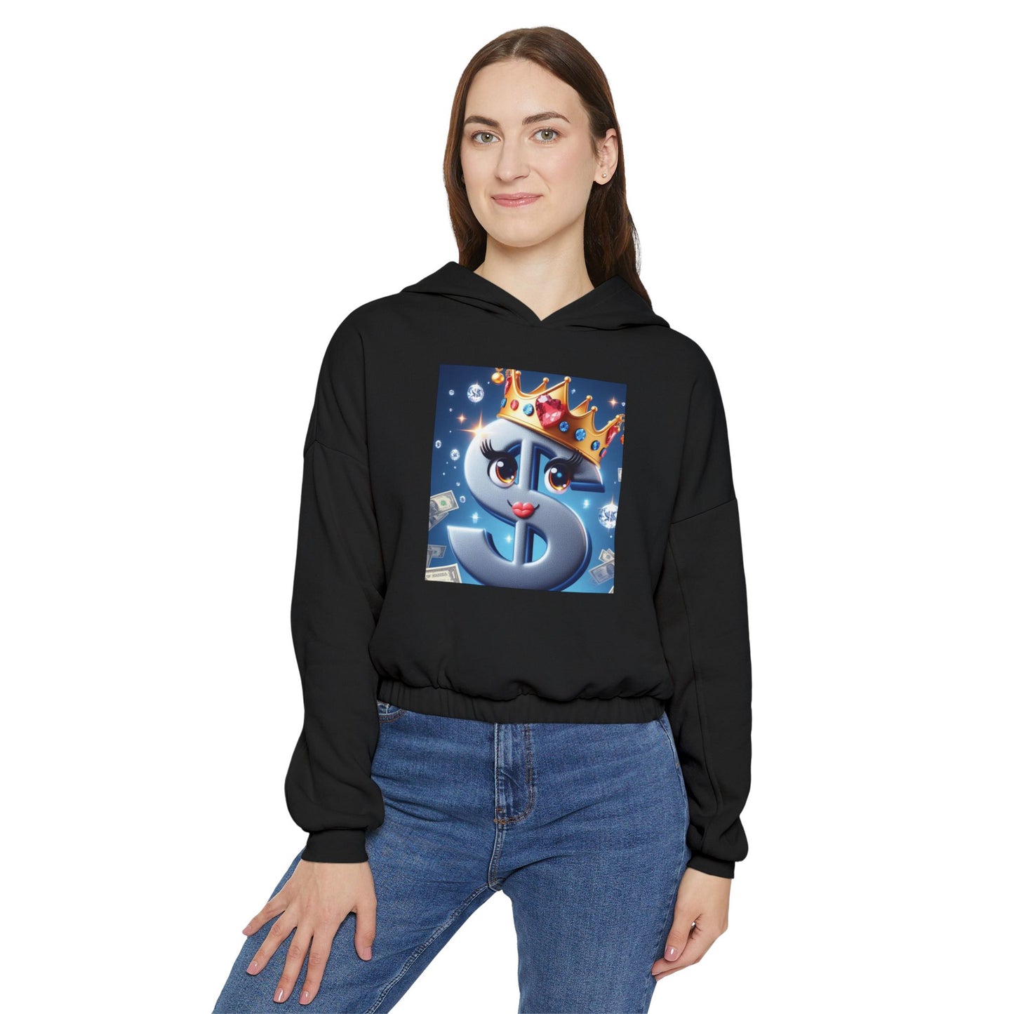 B.M.D Queen Cash - Women's Cinched Bottom Hoodie