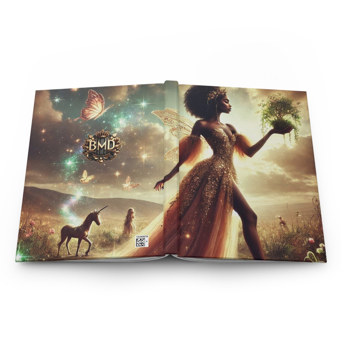 B.M.D Enchanted Fairy Hardcover Journal, Ethereal Journal for Dreamers, Gift for Writers, Fantasy Notebook, Magical Diary (pic 1)