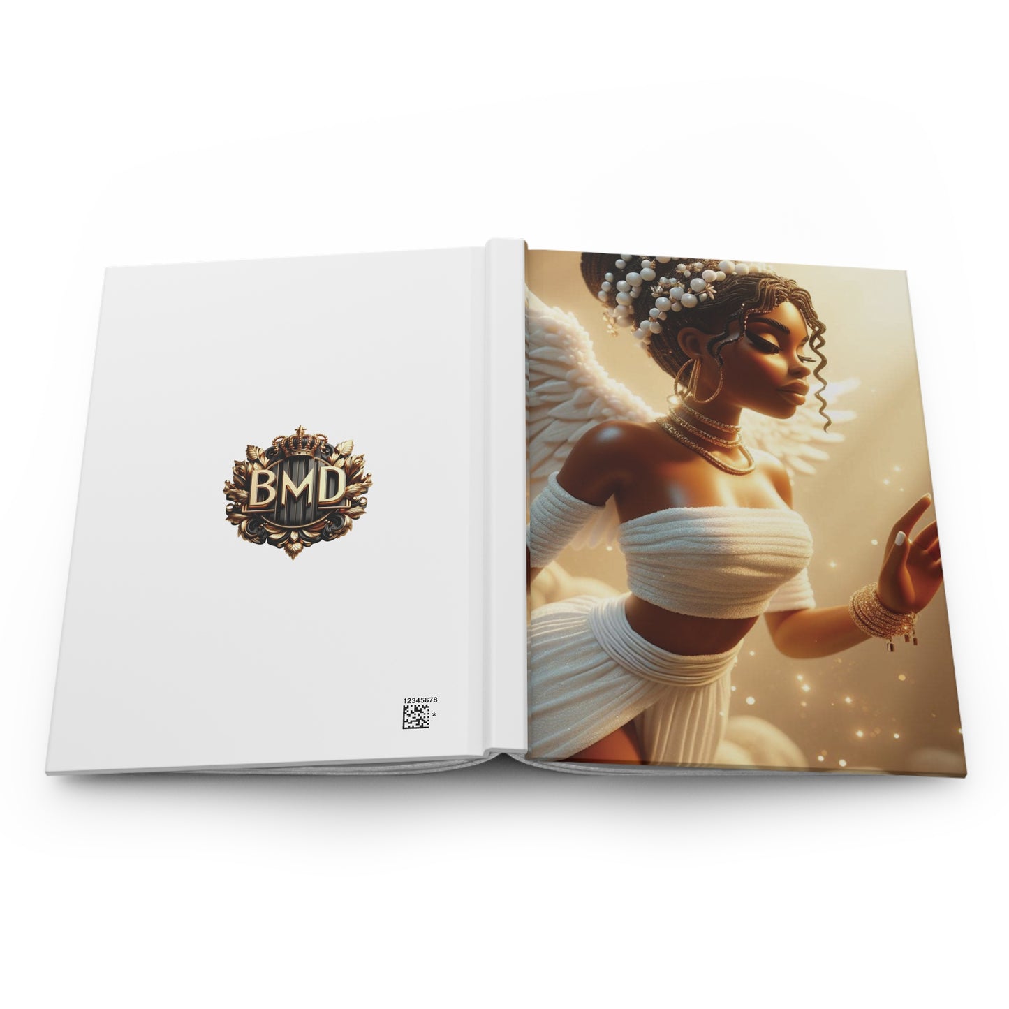 B.M.D Elegant Afrocentric Hardcover Journal, Inspirational Notebook, Gift for Her, Writing Journal, Ethereal Art Design (pic 6)