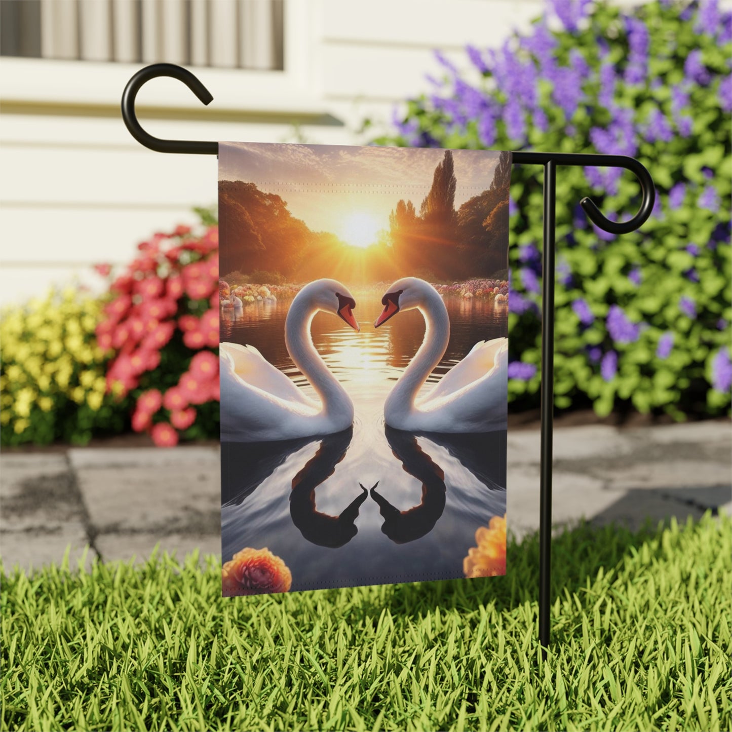 B.M.D Swan Love Garden & House Banner