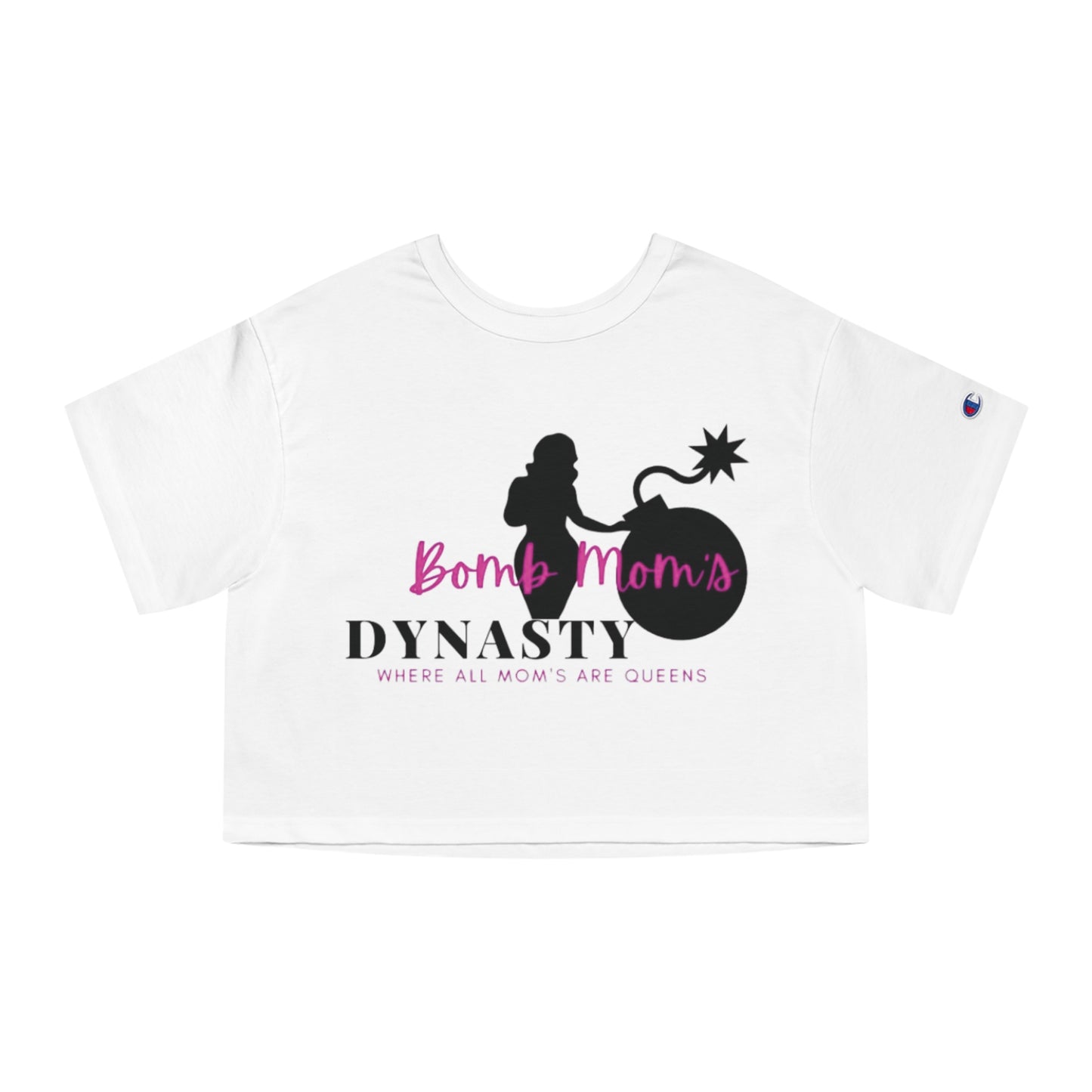 B.M.D Champion Women's Heritage Cropped T-Shirt (hot pink)