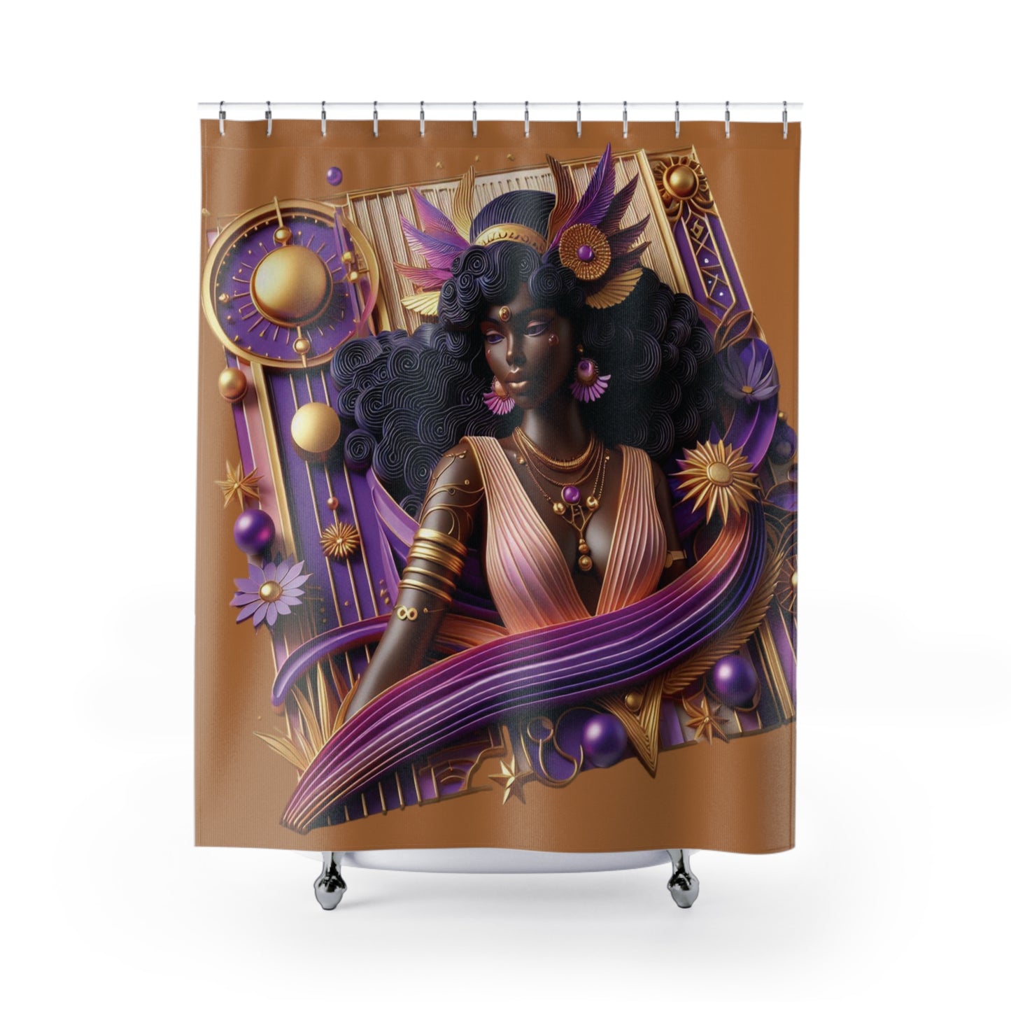B.M.D Celestial Goddess Shower Curtains (tan)