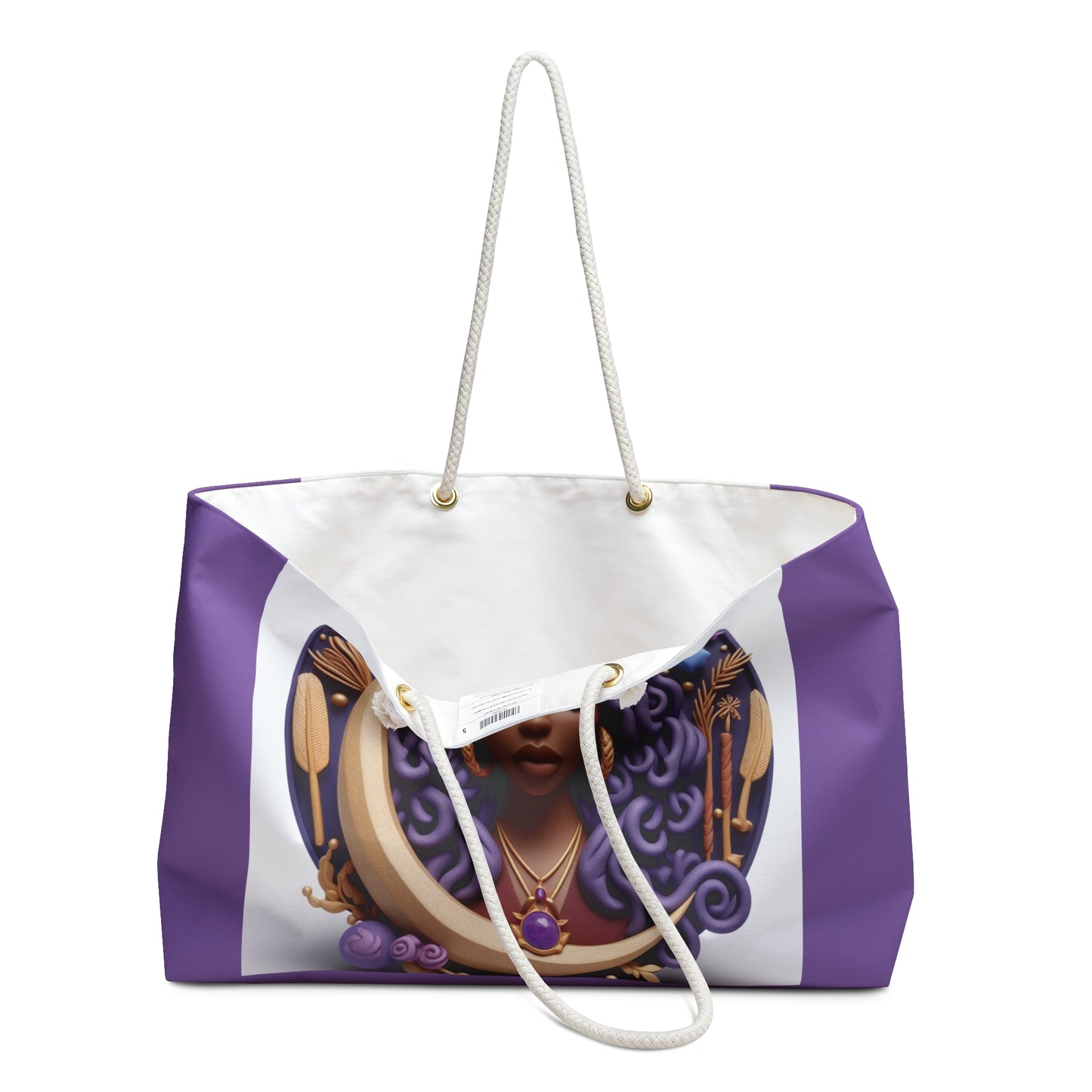 B.M.D Weekender Bag (Lavender/White)