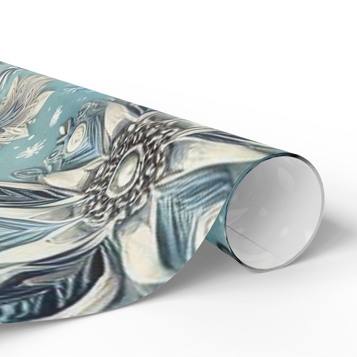 B.M.D Winter Snowflake Wrapping Paper Roll — Blue Holiday Gift Wrap