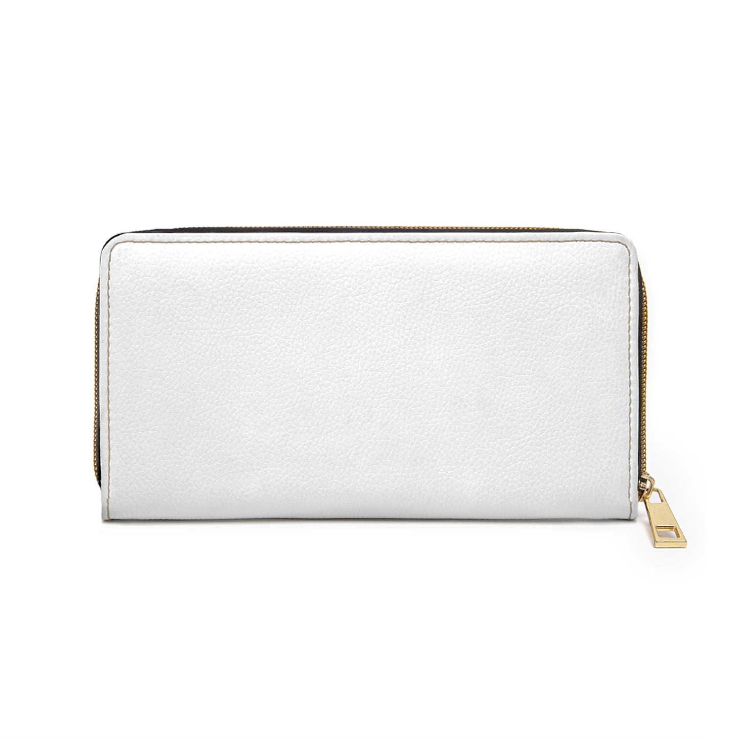 B.M.D White, Black and Gold Zipper Wallet