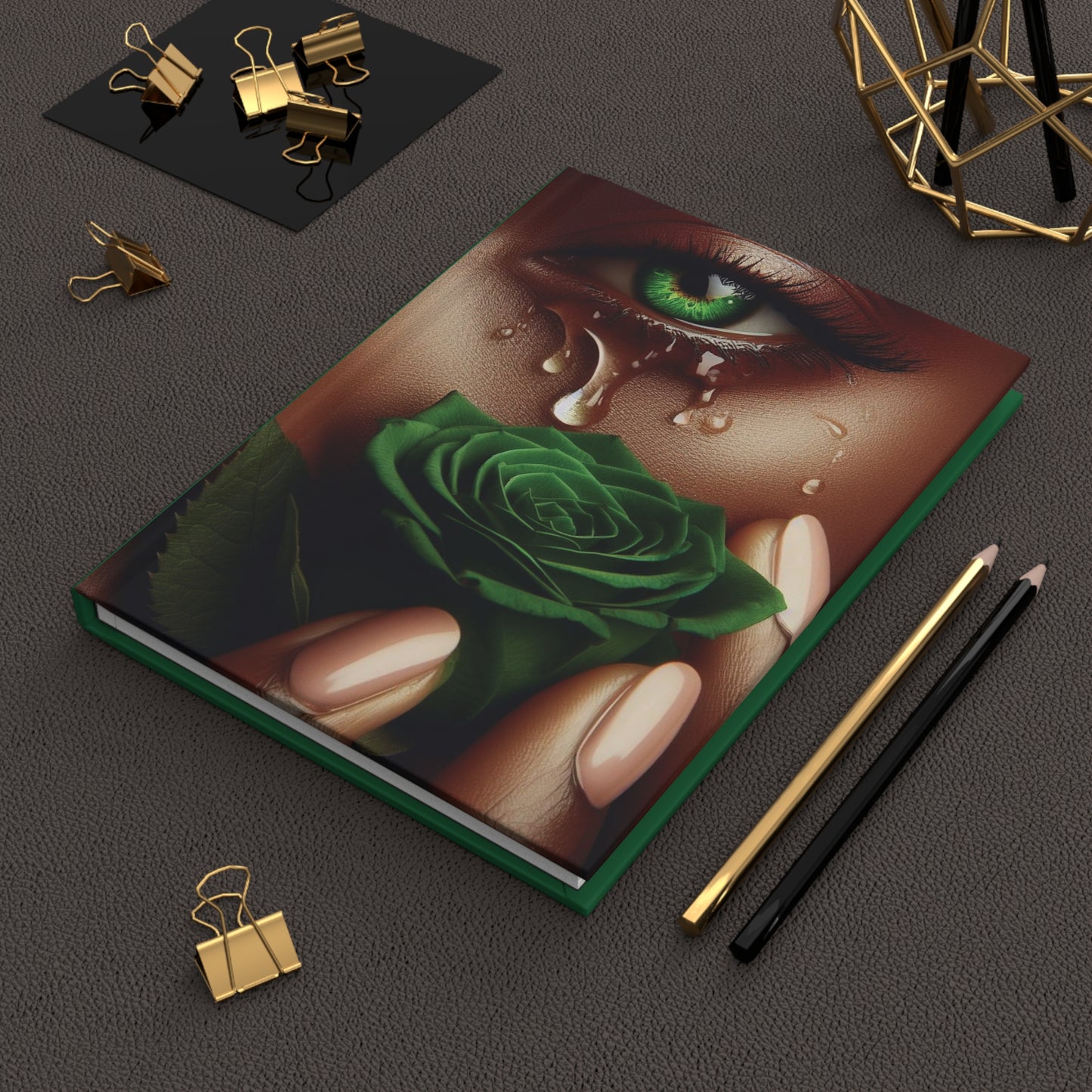 B.M.D TEARS that grew the ROSE Hardcover Journal Matte (edition 6 green)