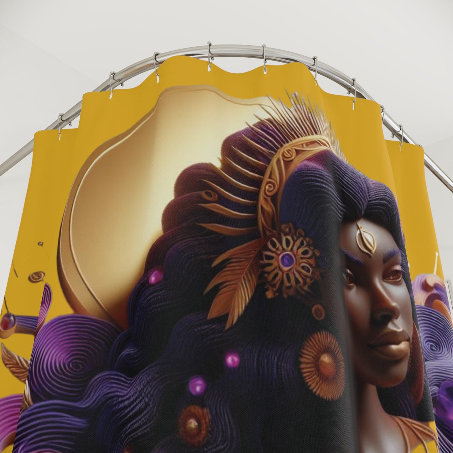 B.M.D Celestial Goddess Shower Curtains (yellow)