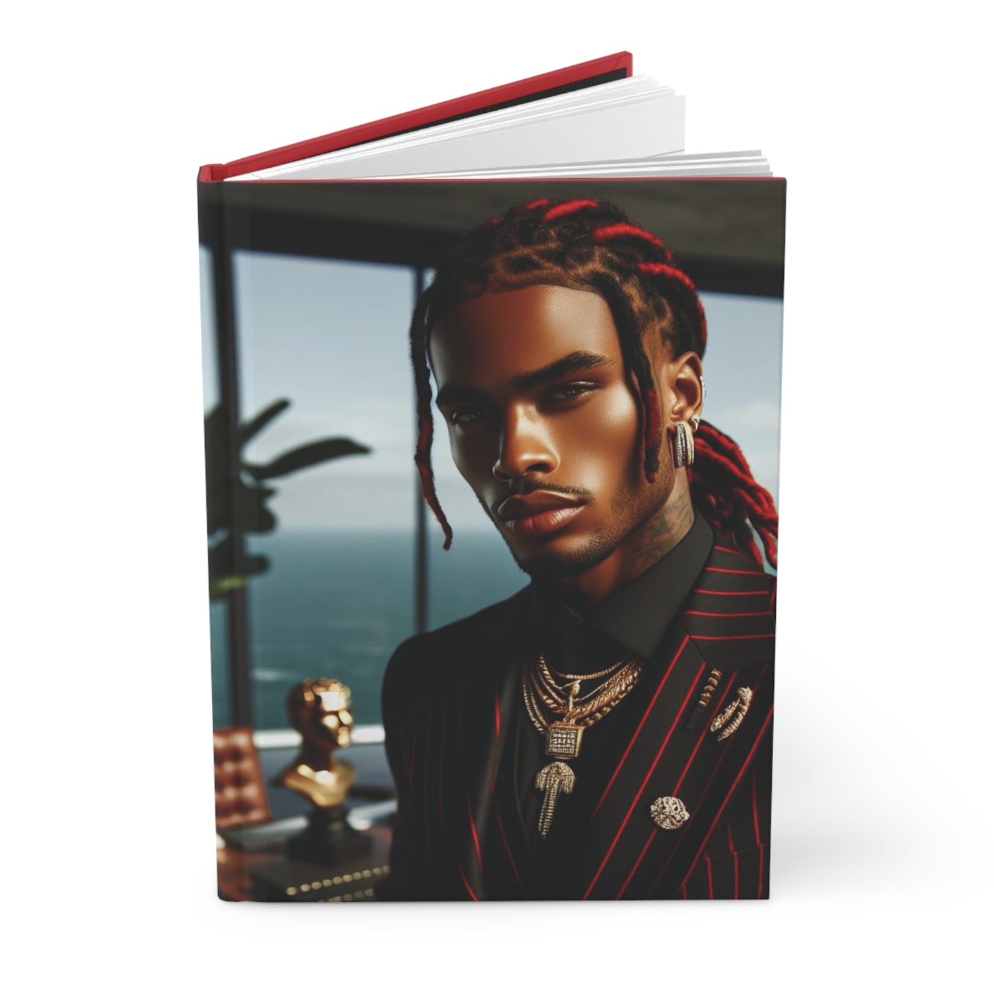 B.M.D Stylish Hardcover Journal for Creative Minds(men's edition)Personal Diary, Gift for Writers, Motivational Notebook, Elegant Red Design