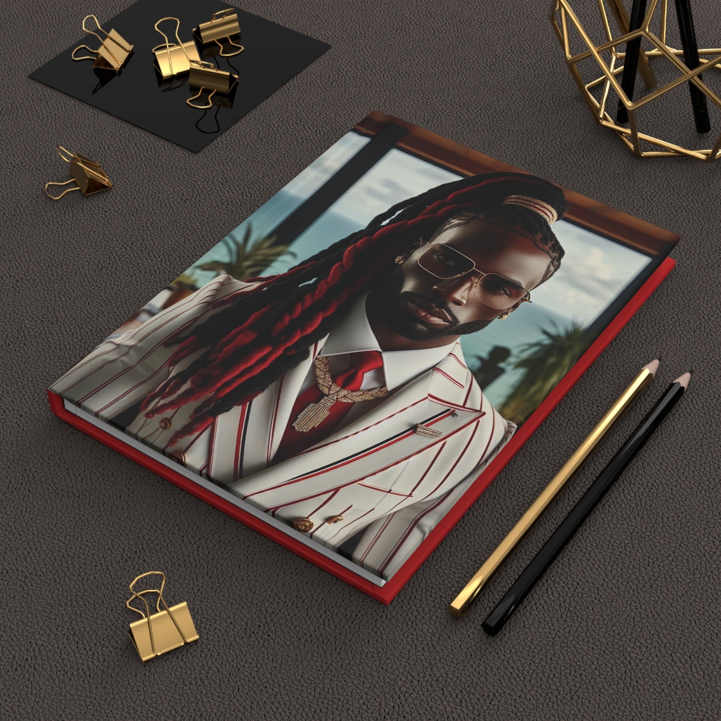 B.M.D Elegant Red Hardcover Journal (men's edition) - Stylish Notebook for Creativity, Gifts, Writing, Planner, Business