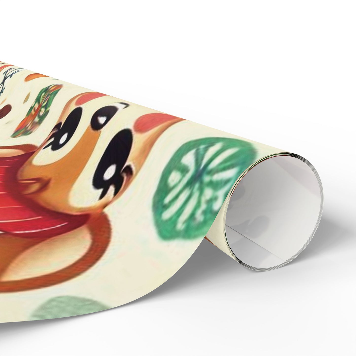 B.M.D Cute Reindeer Christmas Wrapping Paper Roll — Festive Holiday Gift Wrap with Trees & Snowflakes