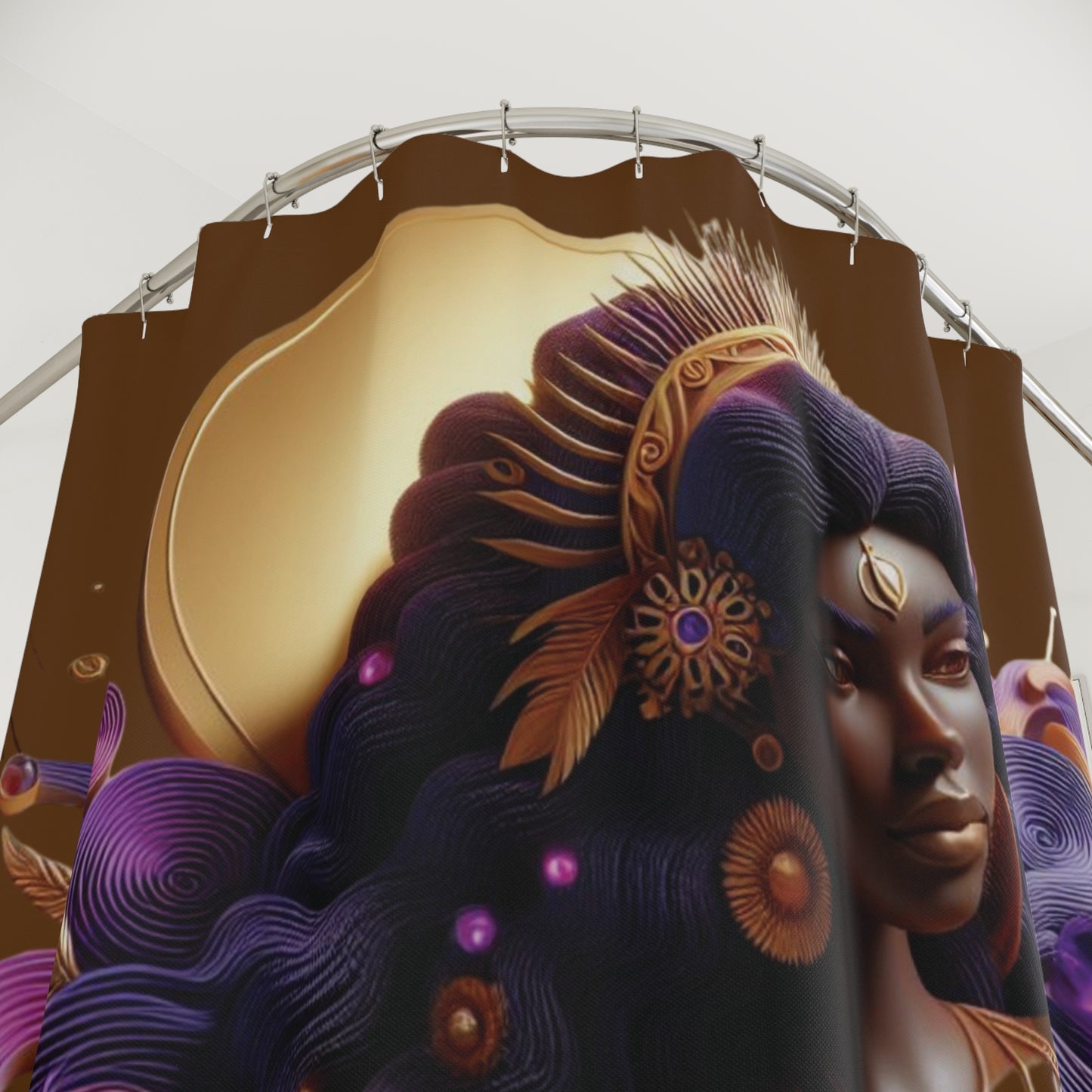 B.M.D Celestial Goddess Shower Curtains (brown)