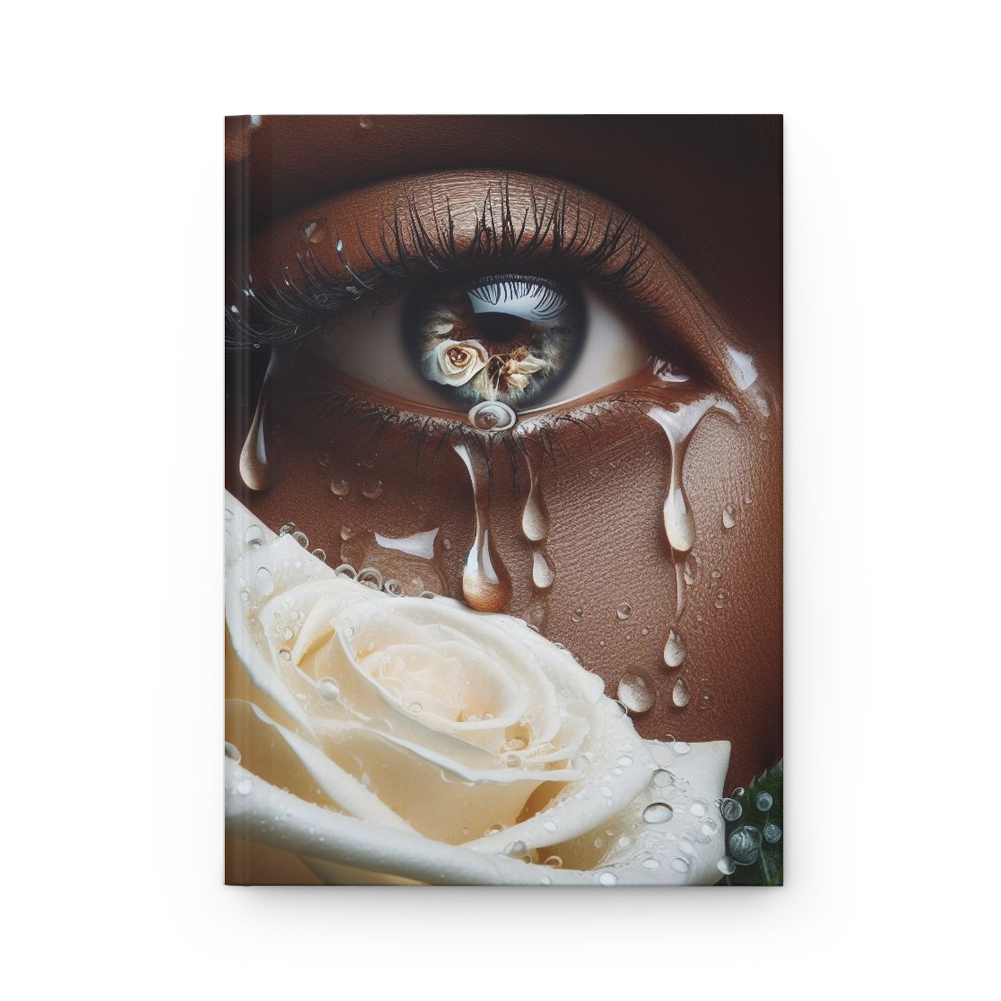 B.M.D TEARS that grew the ROSE Hardcover Journal Matte (edition 4 white)