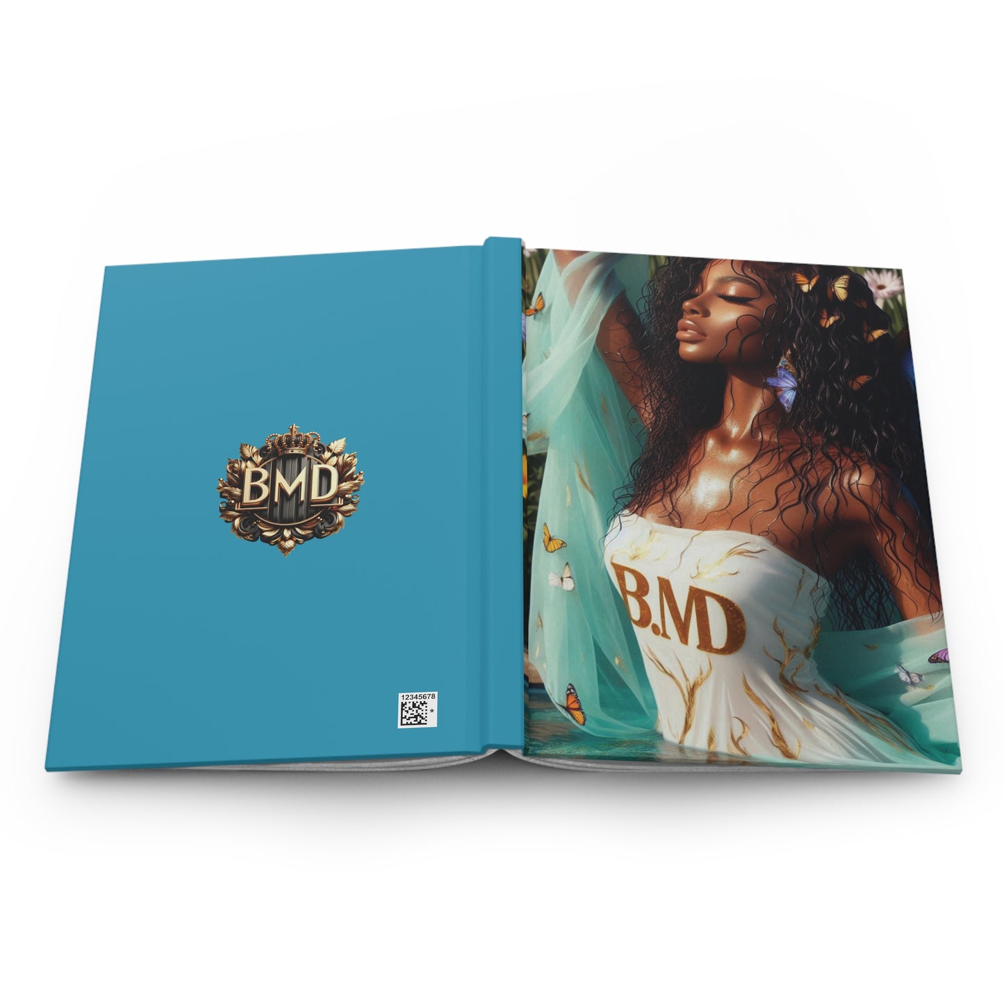 B.M.D Butterfly Journal, Transformation Diary, Beautiful Notebook, Personal Growth Gift, Inspirational Journal, Empowerment (pic 1 turq)