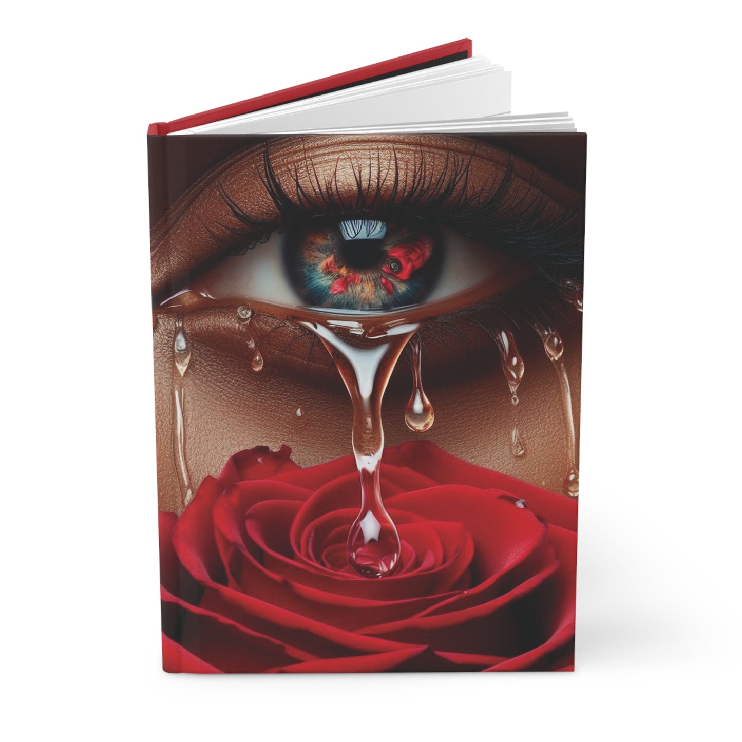 B.M.D TEARS that grew the ROSE Hardcover Journal Matte (edition 9 red)