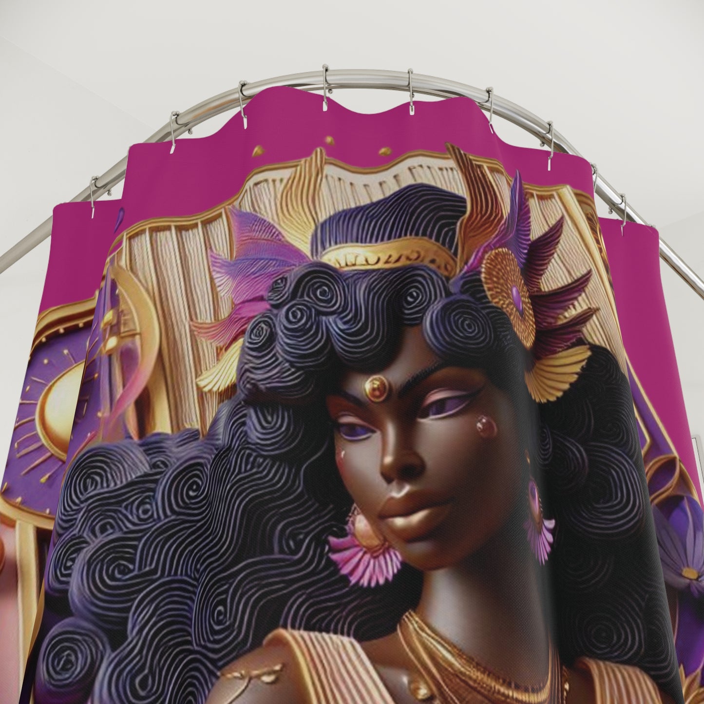 B.M.D Celestial Goddess Shower Curtains (fuchsia)