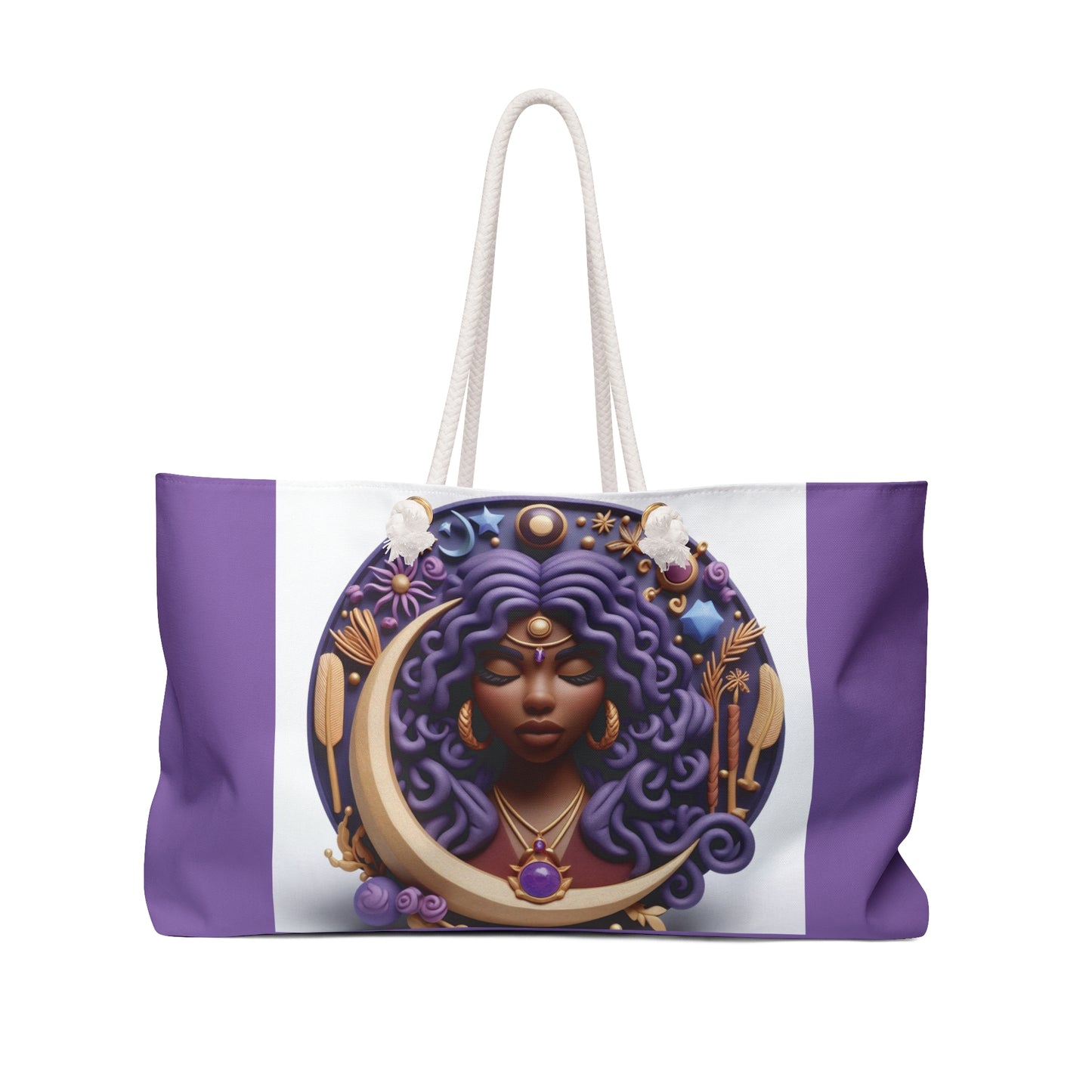 B.M.D Weekender Bag (Lavender/White)
