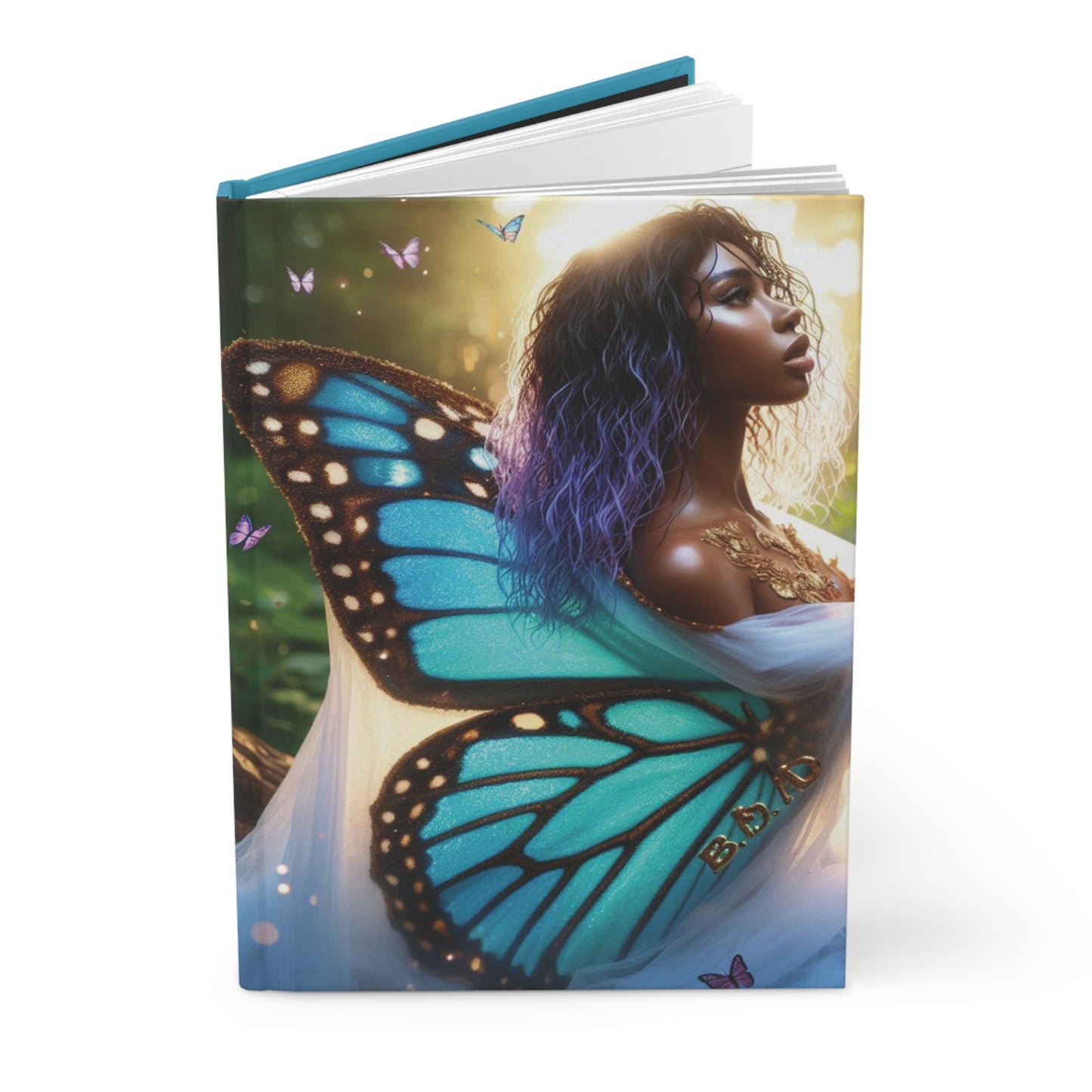 B.M.D Butterfly Journal, Transformation Diary, Beautiful Notebook, Personal Growth Gift, Inspirational Journal, Empowerment (pic 2 turq)
